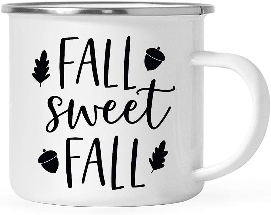 Andaz Press Funny Autumn Fall 11oz. Stainless Steel Campfire Coffee Tea Mug Gift, Fall Sweet Fall... | Amazon (US)