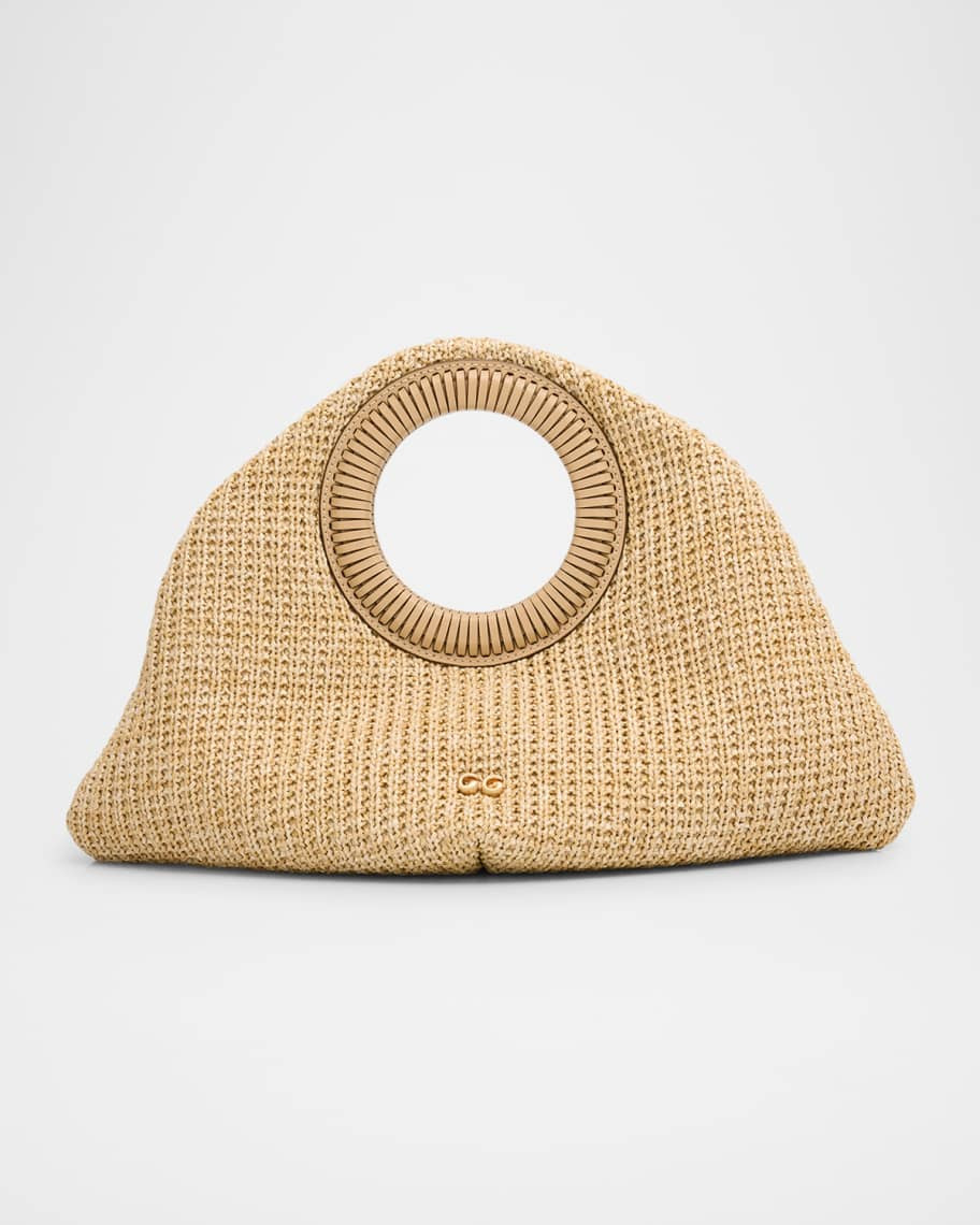 Thais Woven Top-Handle Bag | Neiman Marcus