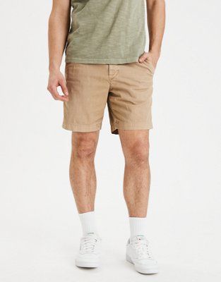 AE Ne(x)t Level Classic 8" Khaki Short | American Eagle Outfitters (US & CA)