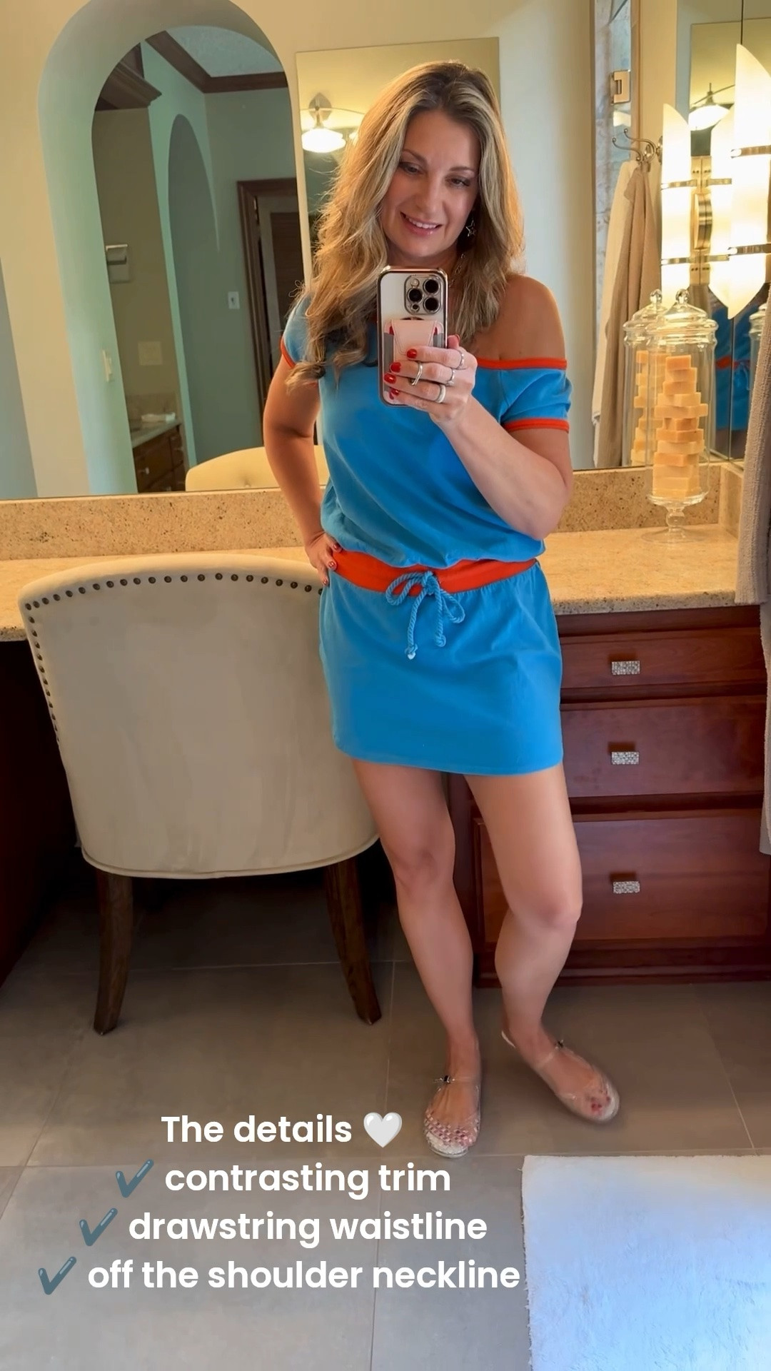 This sweet mini dress is so fun with the contrasting trim for a bold colorblock look ✨ 100% cotton. Wearing size xs. Comes in 3 color options. Paired with clear jelly sandals for the win!

#LTKootd #LTKgrwm
