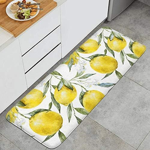 Verodley Sweet Citrus Lemon Kitchen mat Microfiber PVC Back Non-Slip Soft Area Rug for Kitchen 47.2  | Amazon (US)