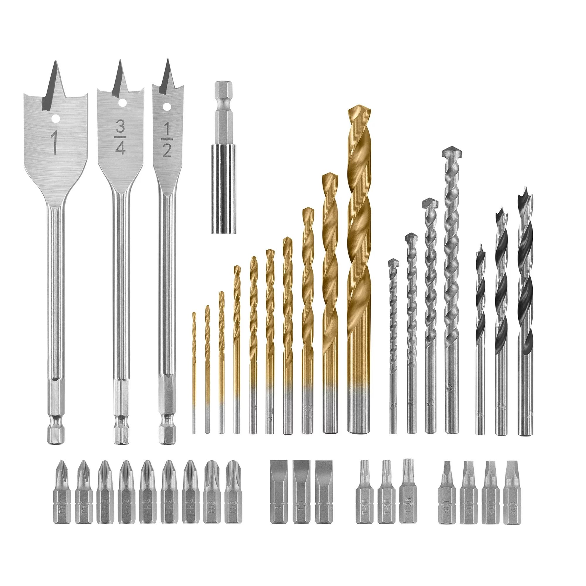 HART 40-Piece Assorted Drill and Drive Bit Set with Storage Case | Walmart (US)
