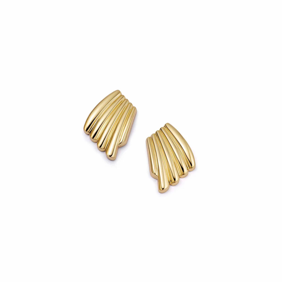 Polly Sayer Mini Wave Stud Earrings 18ct Gold Plate | Daisy London Jewellery