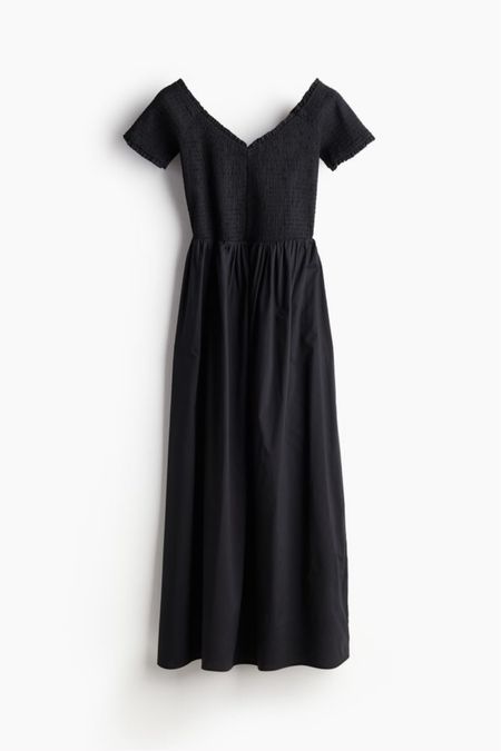 Black smocked midi dress 

#LTKfindsunder50 #LTKstyletip #LTKSeasonal