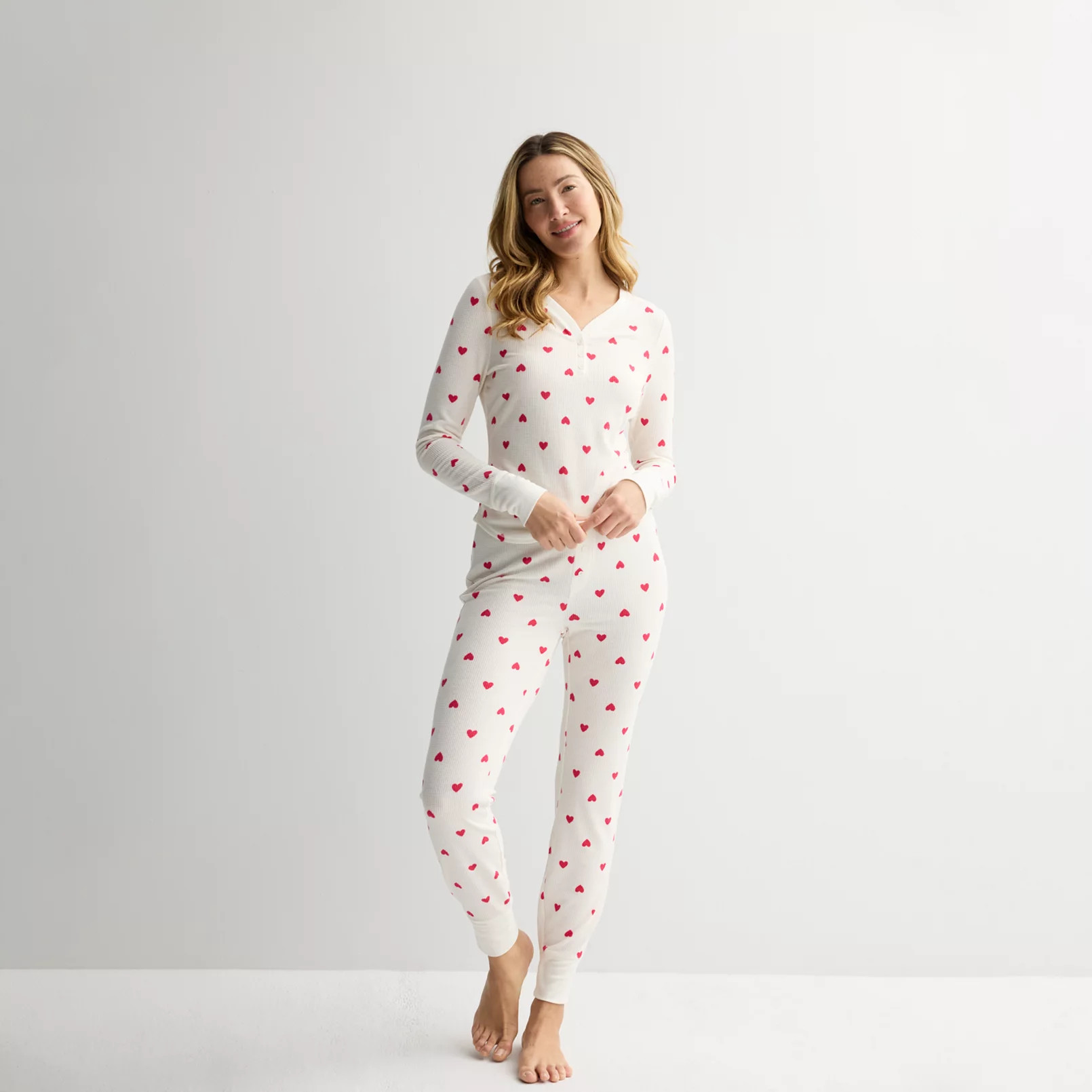 Women's Sonoma Goods For Life® Thermal Pajama Pants and Pajama Top Set | Kohl's