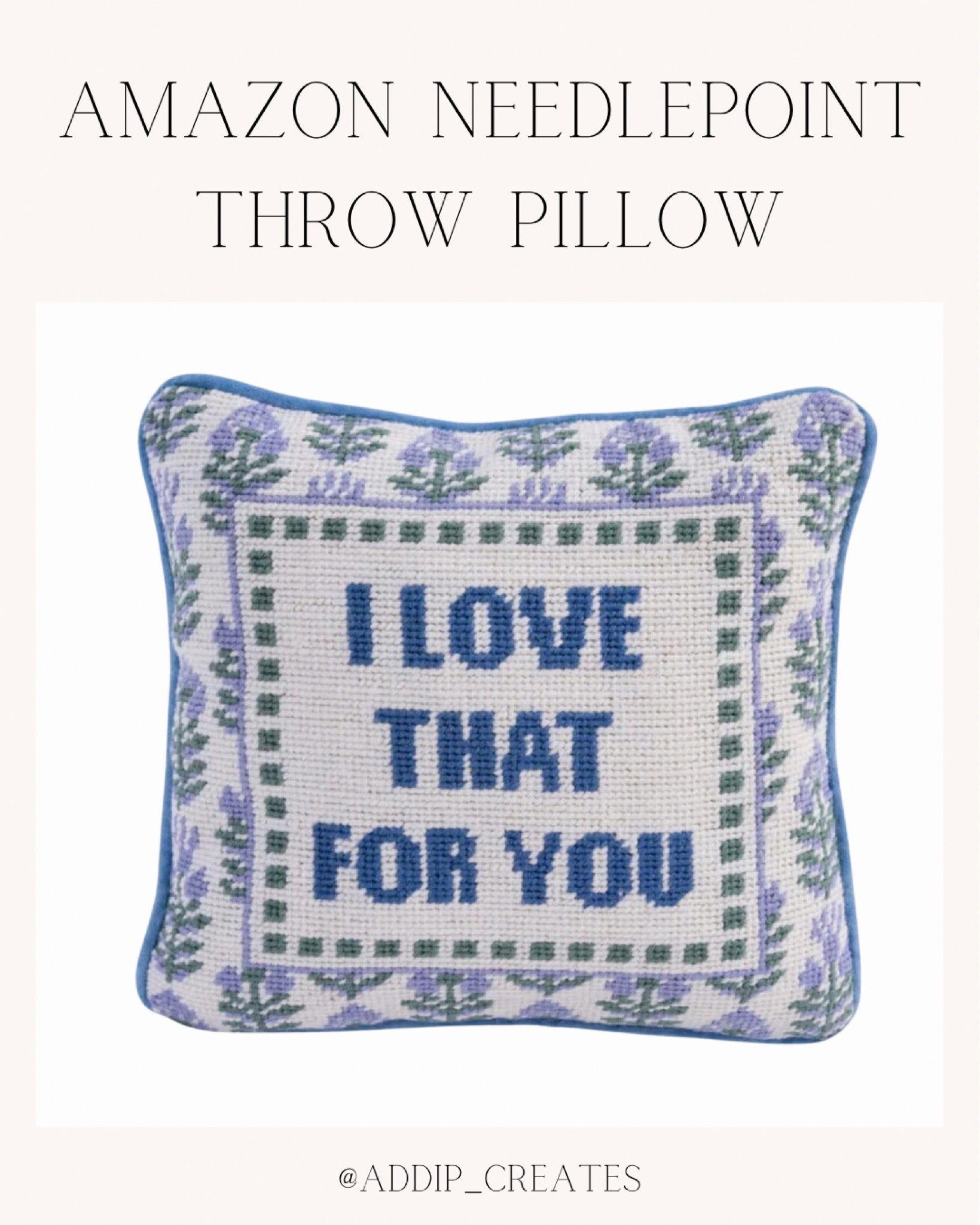 Amazon needlepoint throw pillows! So many fun options.

#LTKhome #LTKGiftGuide #LTKfindsunder100