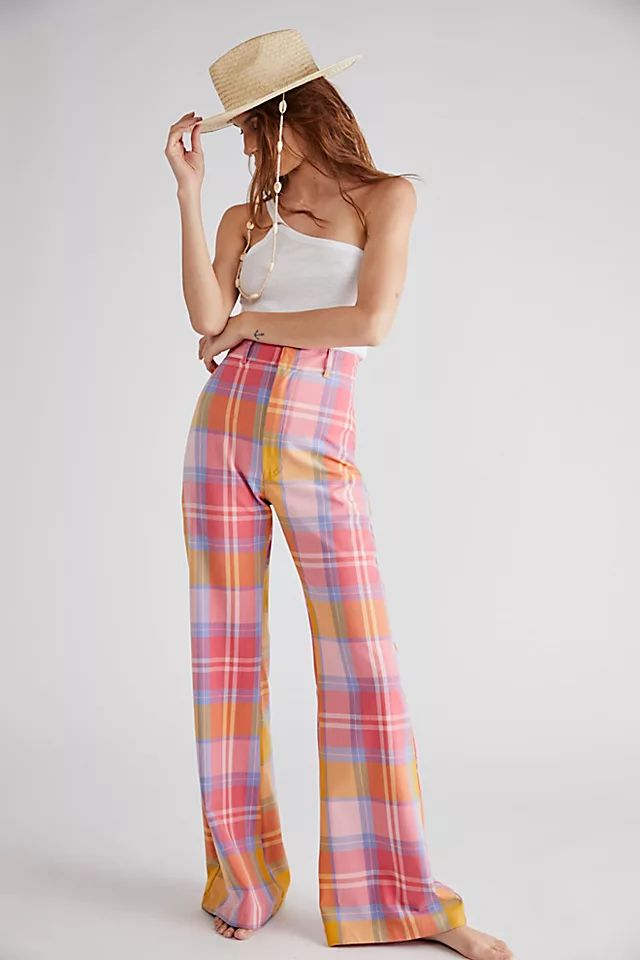 Plaid Jules Pants | Free People (Global - UK&FR Excluded)