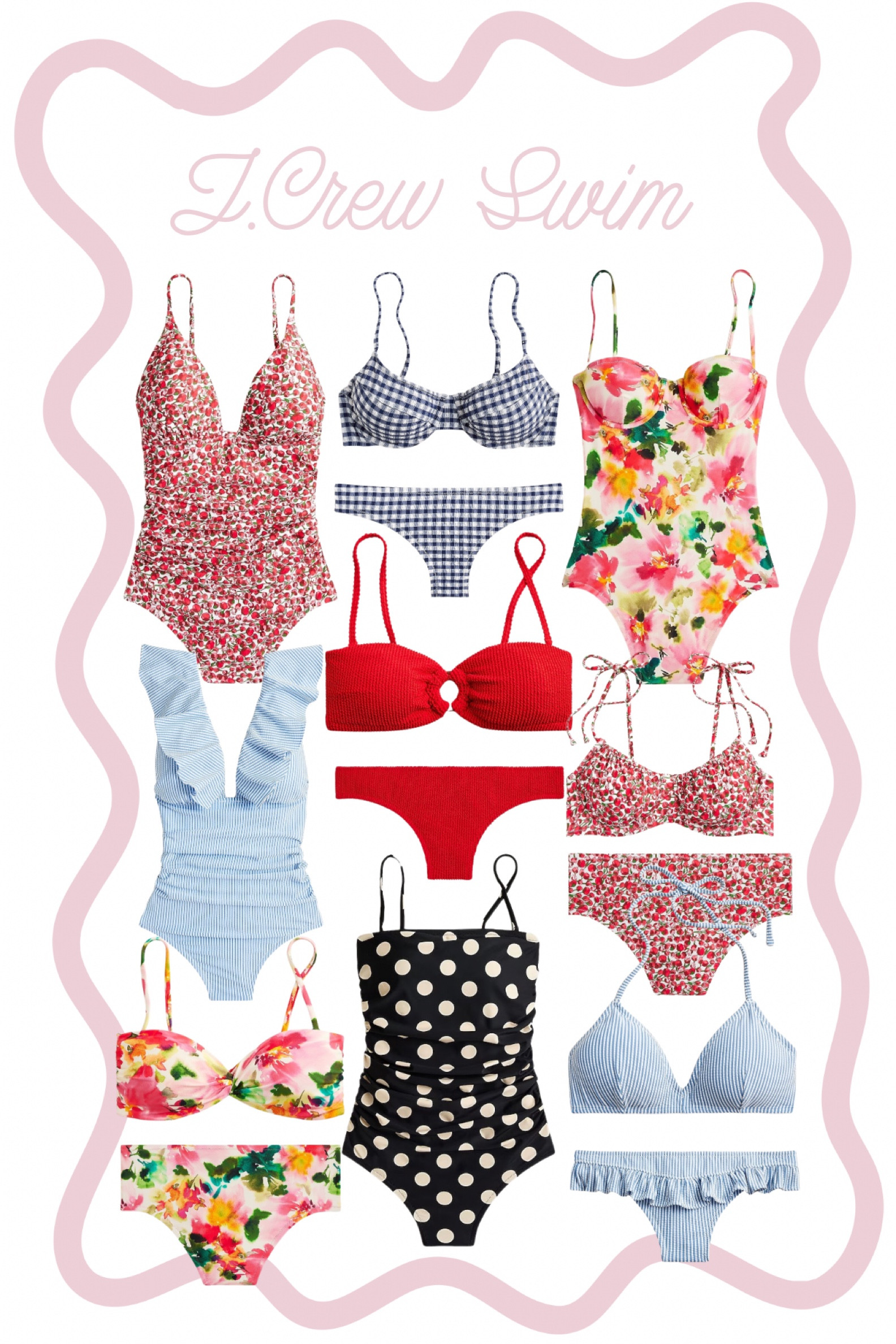 J.Crew swimwear. Bikinis. One-piece swim. 
.
.
.
.
…. 

#LTKstyletip #LTKtravel #LTKswim