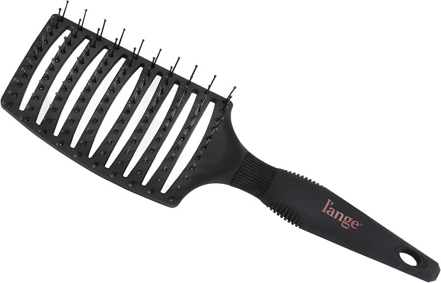 L'ANGE HAIR Siena Wide Curved Vented Hair Brush | Detangle Brush with Nylon Bristles | Best Wet B... | Amazon (US)