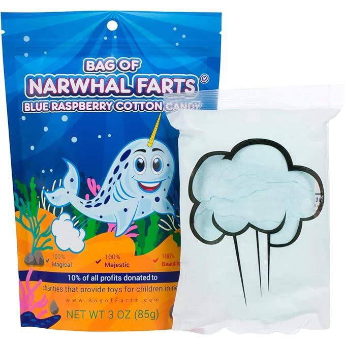 Bag of Narwhal Farts Cotton Candy Funny Gift for All Ages Unique Birthday for Friends, Mom, Dad, ... | Amazon (US)