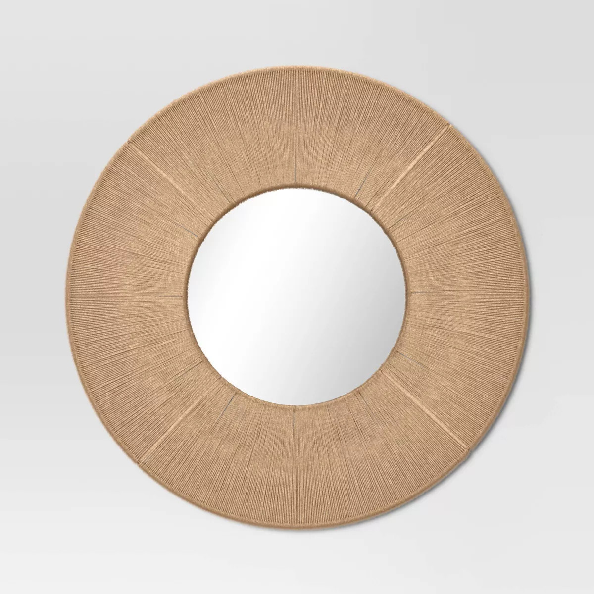 30" Round Jute Macrame Woven with 15" Round Mirror Wall Décor Brown - Threshold™ | Target