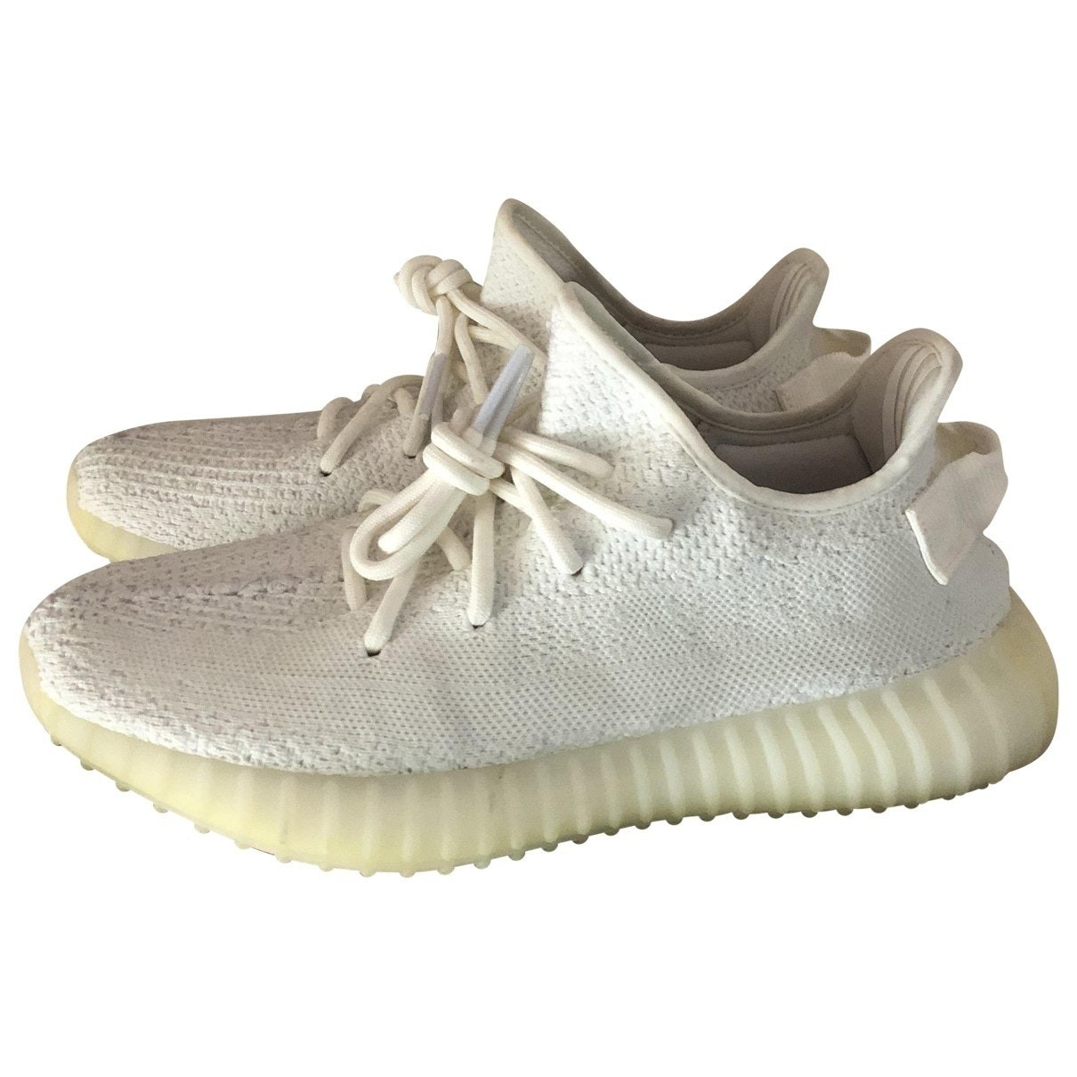 Yeezy X Adidas Boost 350 V2 White Cloth Trainers for Women 7 UK | Vestiaire Collective (Global)