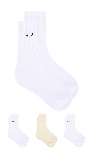 437 The 3 Pack Socks in White. | Revolve Clothing (Global)