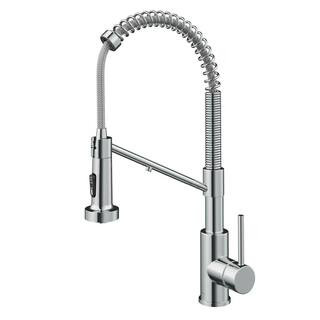 KRAUS Bolden Single-Handle , Pull-Down Sprayer Kitchen Faucet Water Filtration System in Chrome K... | The Home Depot