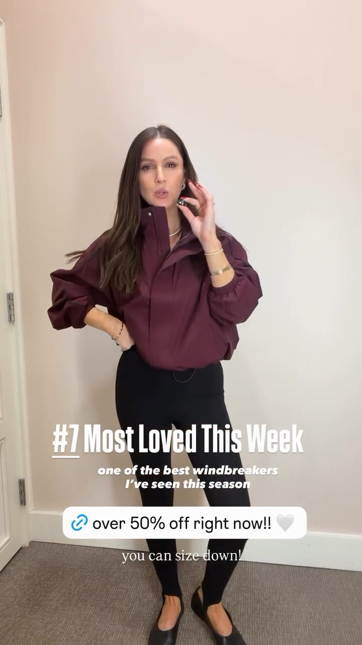 you can size down! #7 Most Loved This Week one of the best windbreakers I’ve seen this season