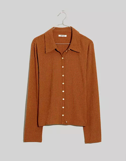 Crinkle Slim Button-Up Shirt in Plaid | Madewell