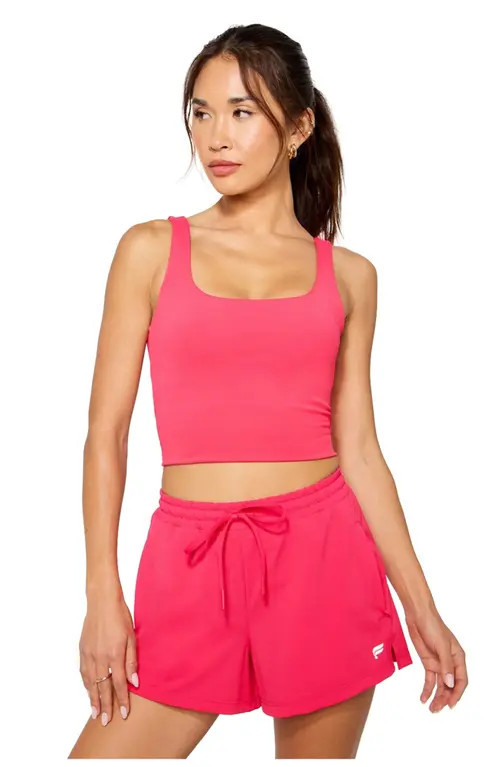 Fabletics PureLuxe Built-In Bra Tank in Raspberry Fizz at Nordstrom, Size Medium | Nordstrom