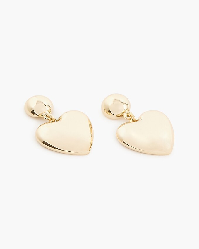 Gold heart earrings | J.Crew Factory
