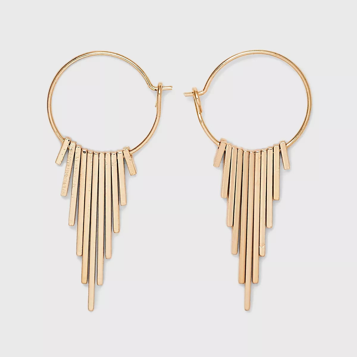 Paddle Fringe Wire Hoop Earrings - Universal Thread™ Gold | Target