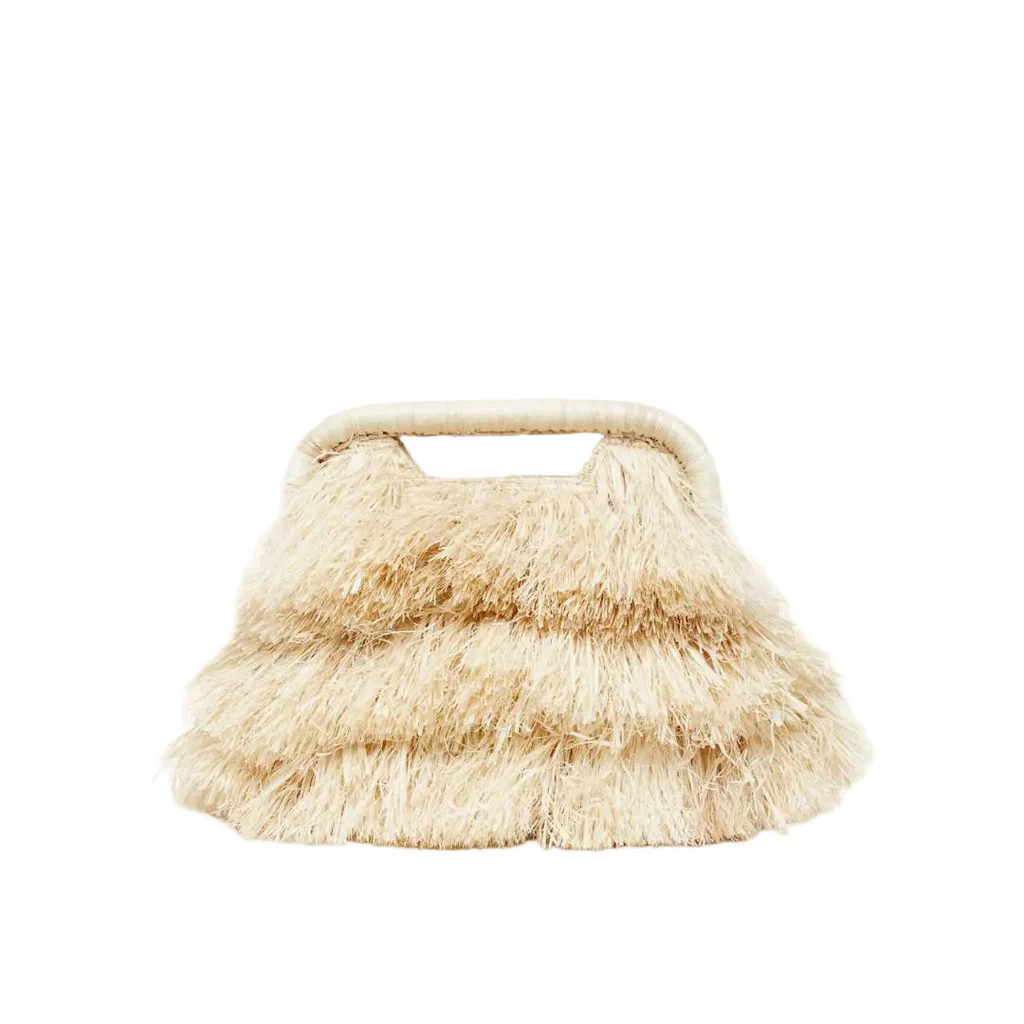 The Flamands Fringe Tote in Natural | Over The Moon