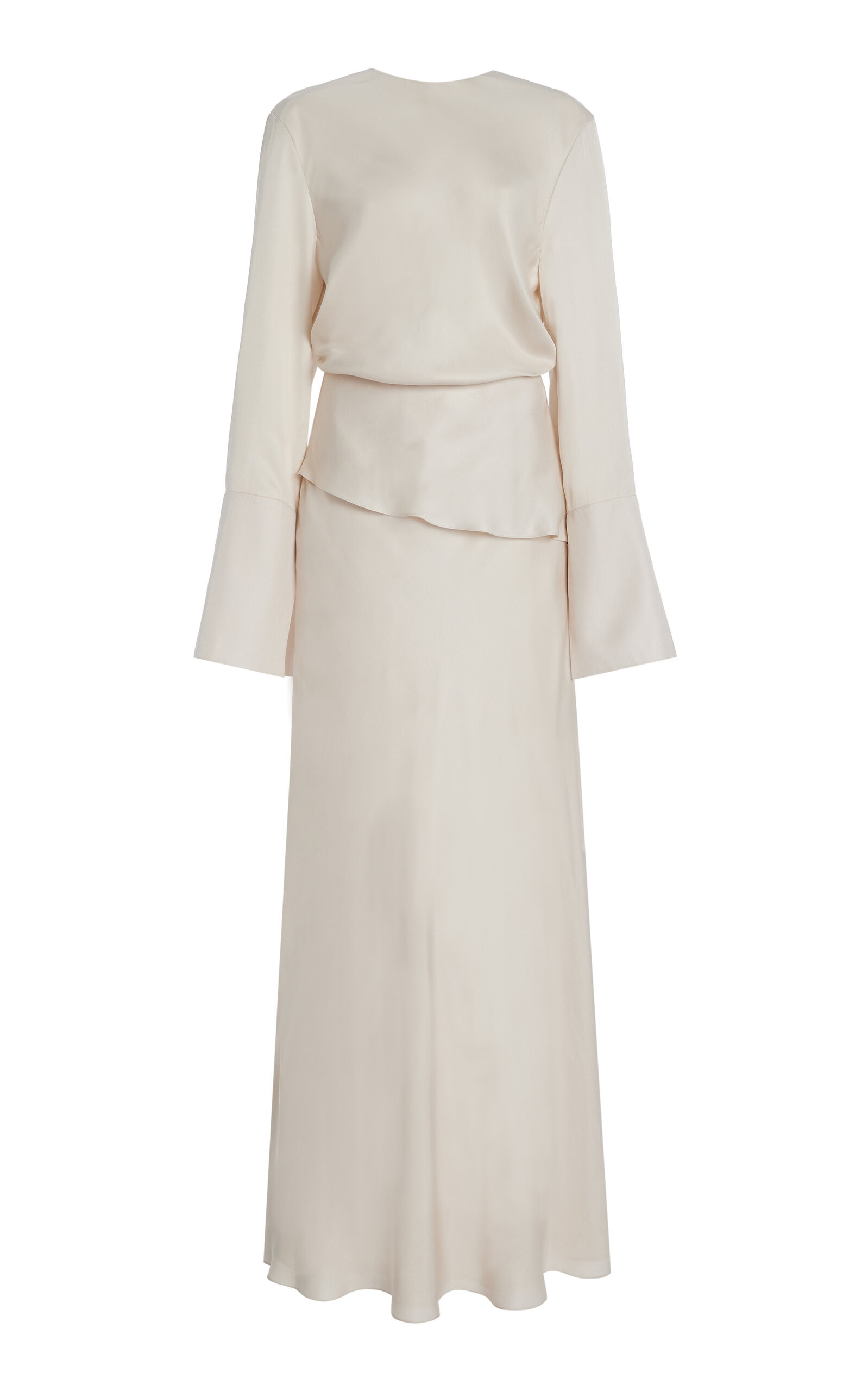 The Violet Tiered Fluid Twill Maxi Dress | Moda Operandi (Global)