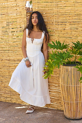 Kimchi Blue Gabriette Maxikleid mit tiefer Taille im Prairie-Stil | Urban Outfitters (EU)