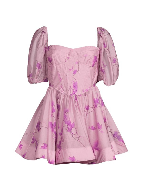 Kiah Floral Corset Mini Dress | Saks Fifth Avenue OFF 5TH