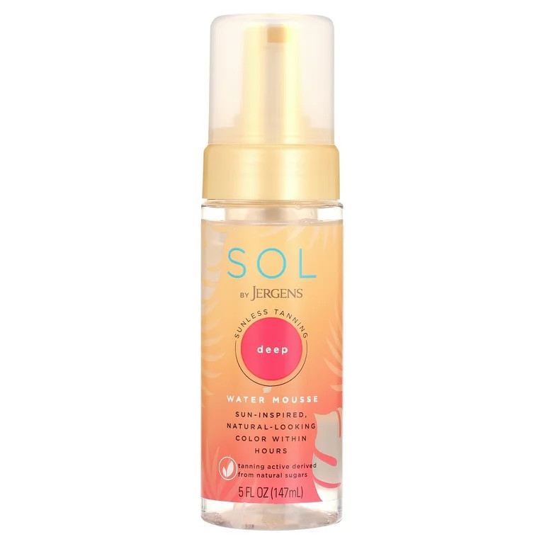 SOL by Jergens Deep Water Tanning Mousse with Coconut Water, Dye-Free, 5 fl oz | Walmart (US)