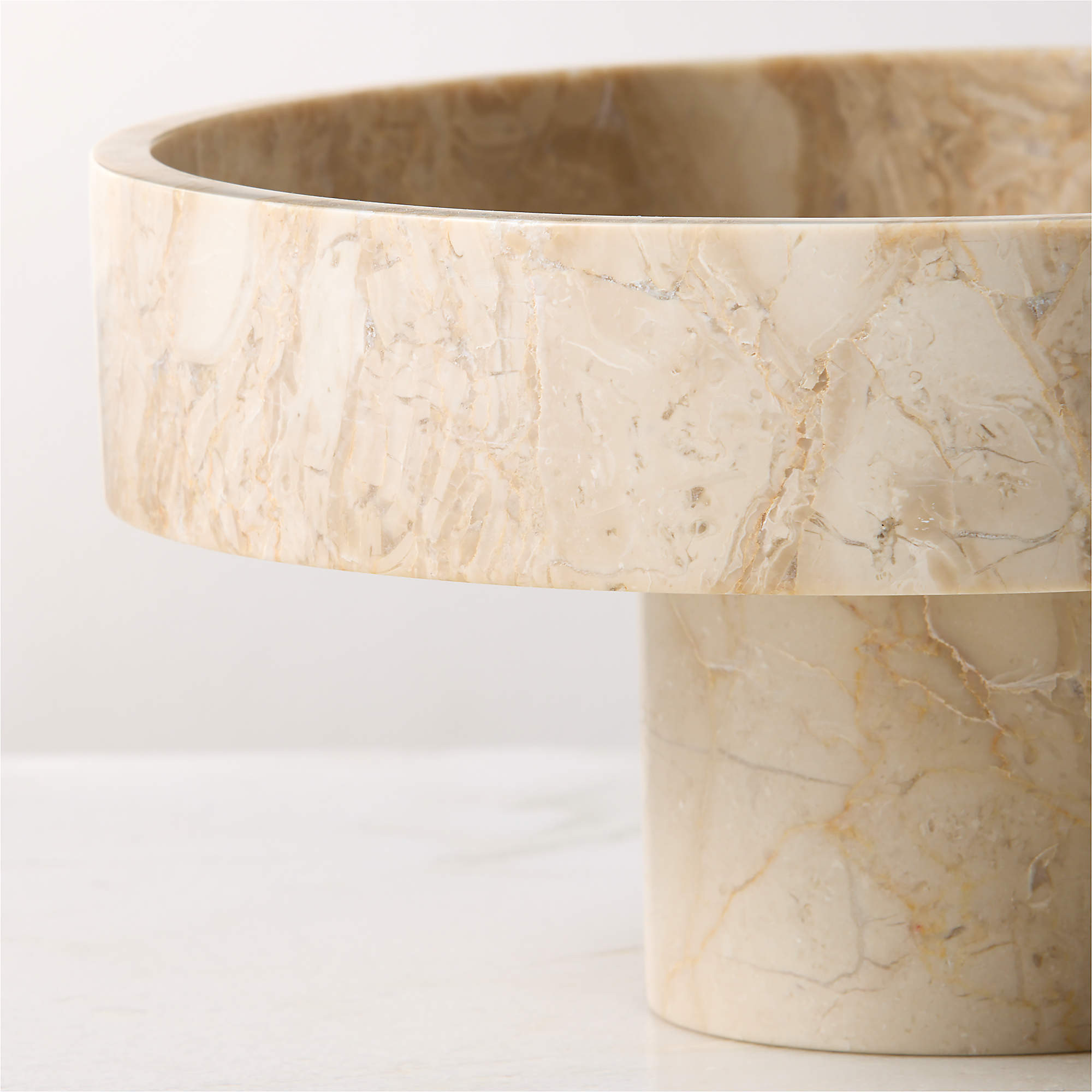 Orcino Ivory Marble Fruit Bowl + Reviews | CB2 | CB2