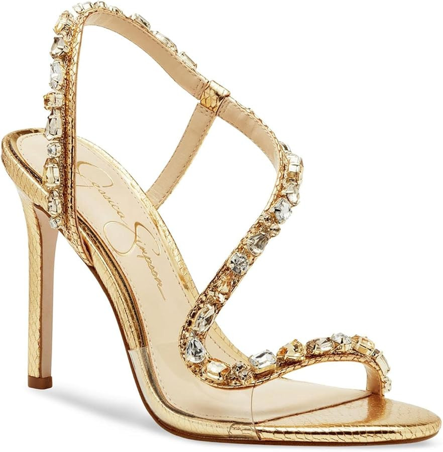 Jessica Simpson Women's Jaycin Embellished Heeled Sandal | Amazon (US)