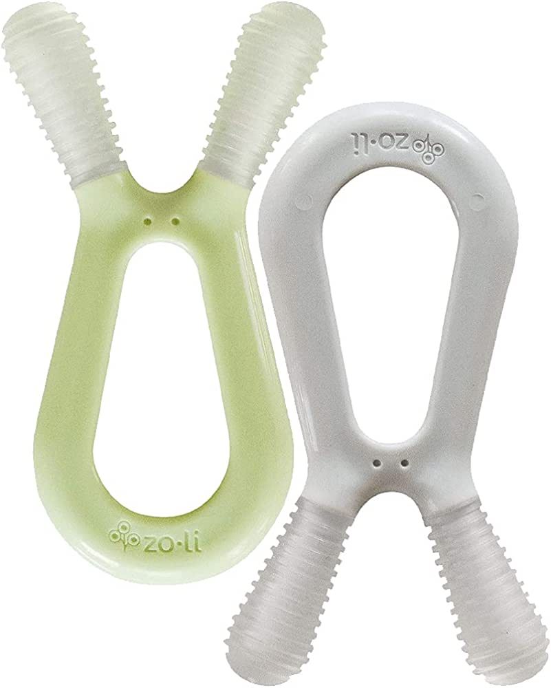Baby Molar Teether | ZoLi Bunny Baby Teething Toy, Gum Massaging Molar Gums Relief, Easy to Hold ... | Amazon (US)
