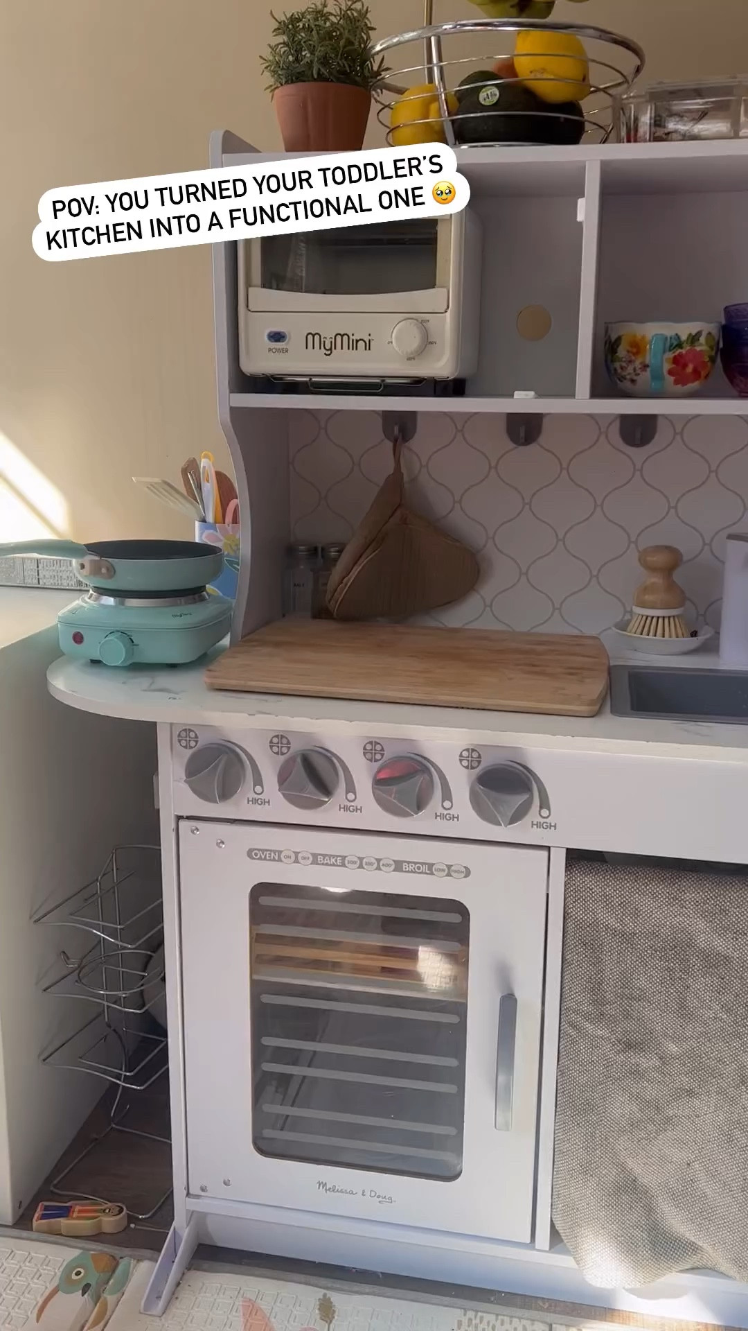 Turning my toddlers play kitchen into a fully functional one!  Montessori kitchen | toddler kitchen

#LTKkids #LTKhome #LTKVideo