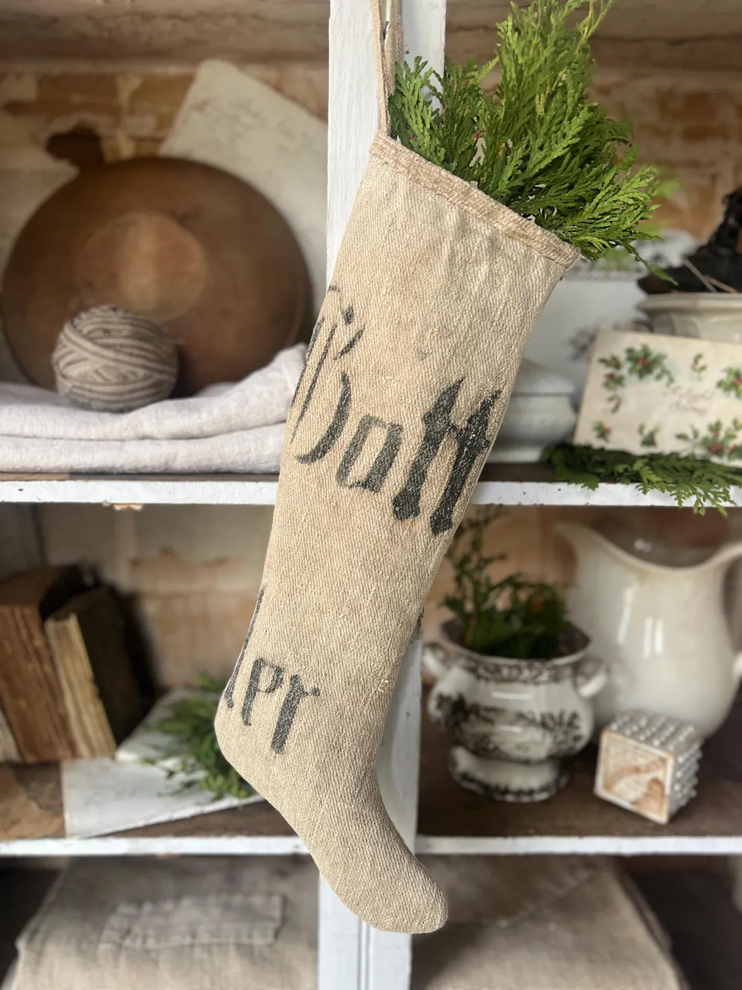 Medium Size Antique Grainsack Primitive Stocking Original Stencilling/german Grainsack - Etsy | Etsy (US)