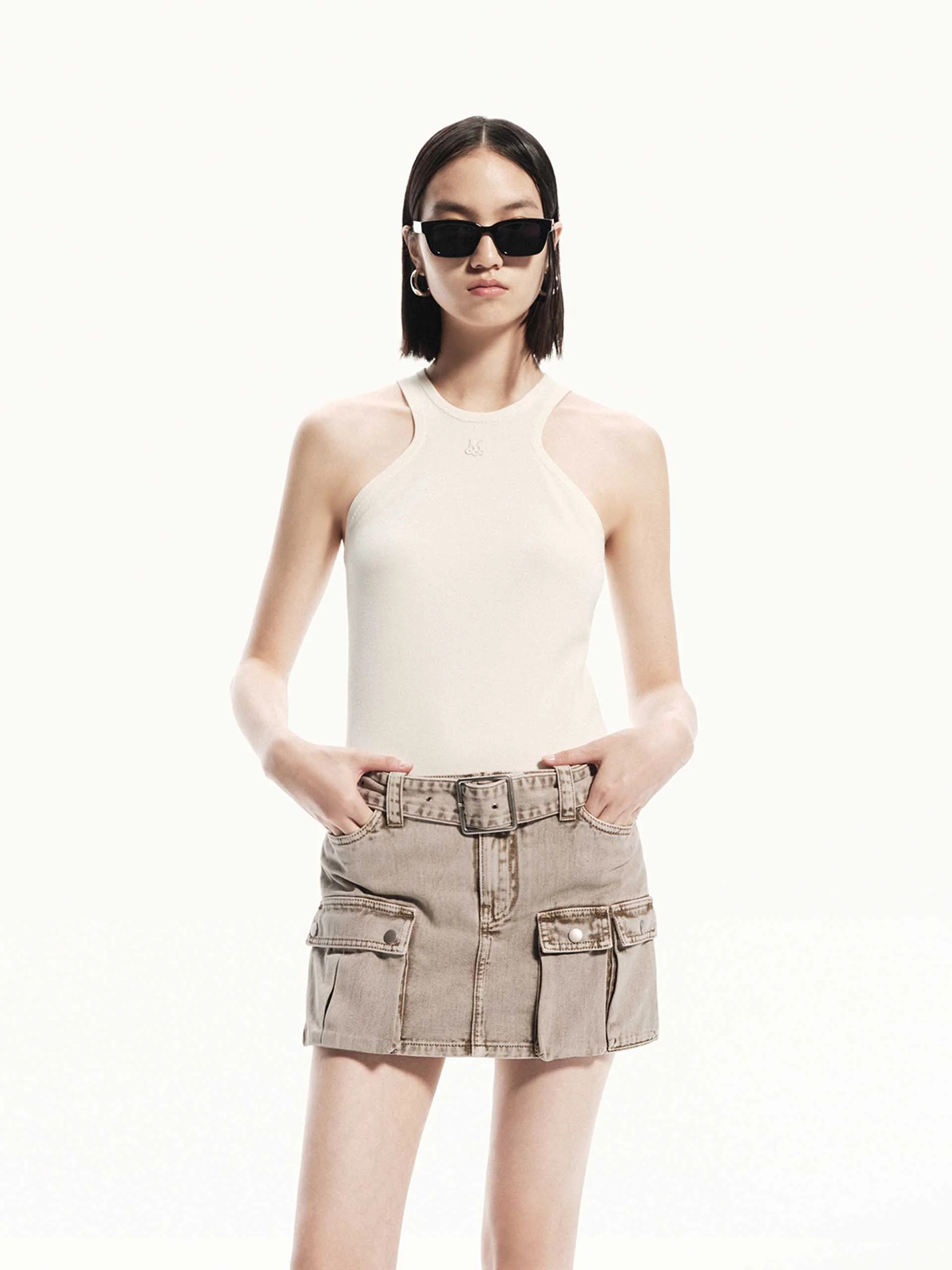 MO&Co. Women's Logo Detail Soft Tank | MO&Co.