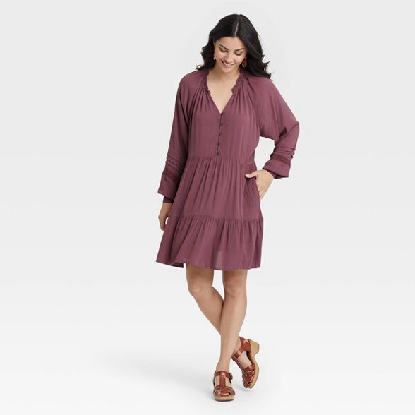 Women's Long Sleeve Button-Front Dress - Knox Rose™ | Target