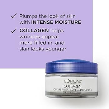 L'Oreal Paris Collagen Daily Face Moisturizer, Reduce Wrinkles, Face Cream, 1.7 oz | Amazon (US)