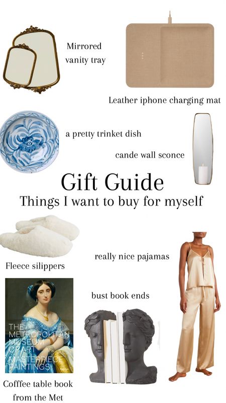 Gift guide- for her, silk pajamas, bookends, Candle sconce, charging May, tech accessories, candle wall sconce, coffee table book 

#LTKHoliday #LTKGiftGuide #LTKCyberweek