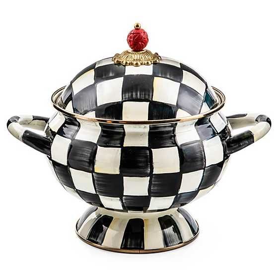 Courtly Check Enamel Tureen | MacKenzie-Childs