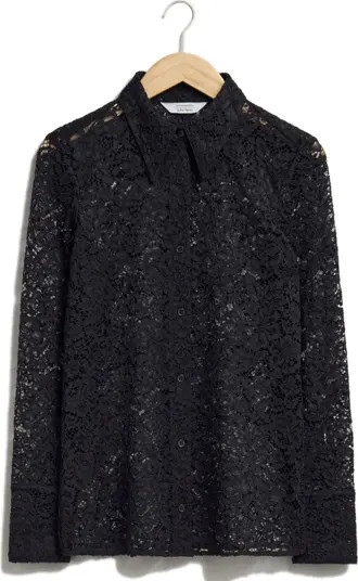 Lace Button-Up Shirt | Nordstrom