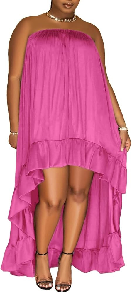 Ekaliy Womens Off the Shoulder Dresses 2026 Sleeveless High Low Asymmetrical Flowy Cocktail Party... | Amazon (US)