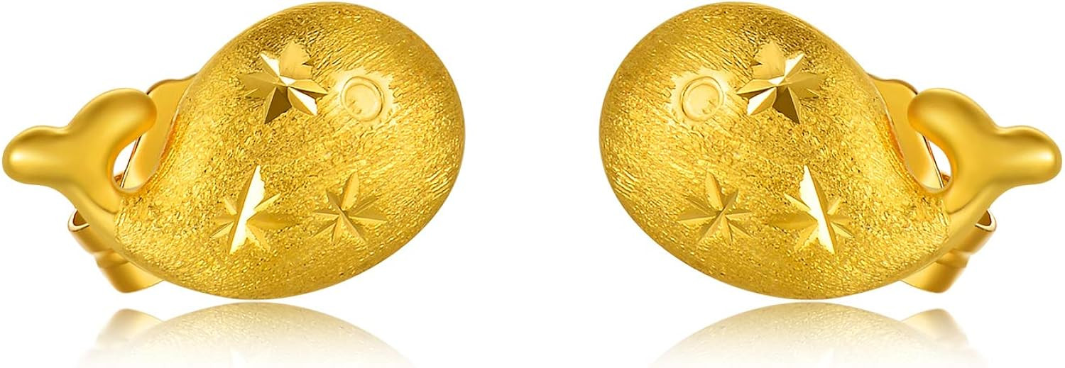 18K Real Gold Stud Earrings for Women, Dainty Gold Cute Whale Studs Jewelry Gift for Wife, Mom, G... | Amazon (US)