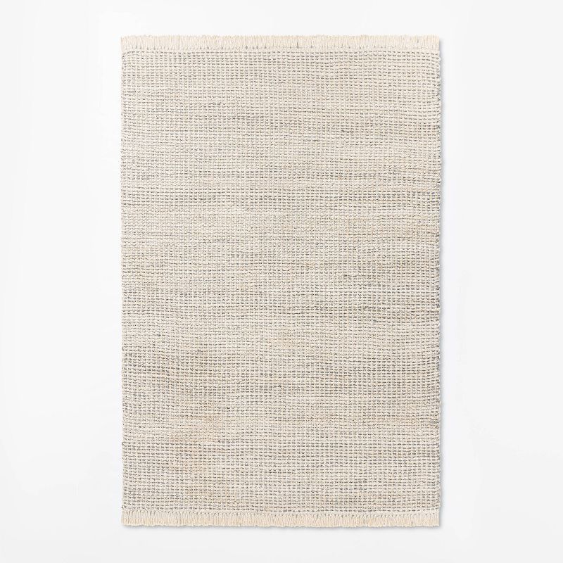 Malibu Woven Jute Rug with Fringe Cream/Gray - Threshold™ designed with Studio McGee | Target