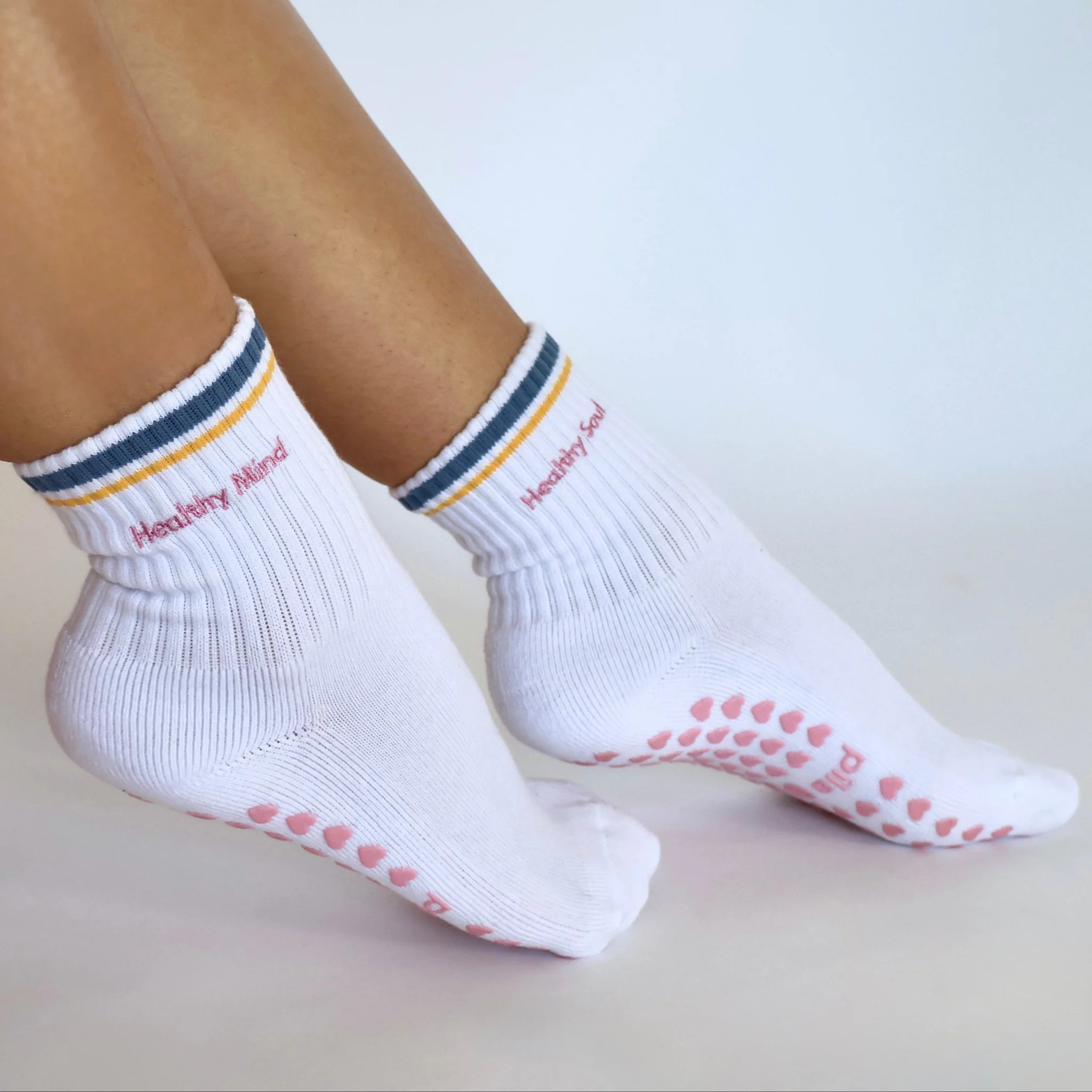 Healthy Mind + Healthy Soul Grip Socks | Pilabarre