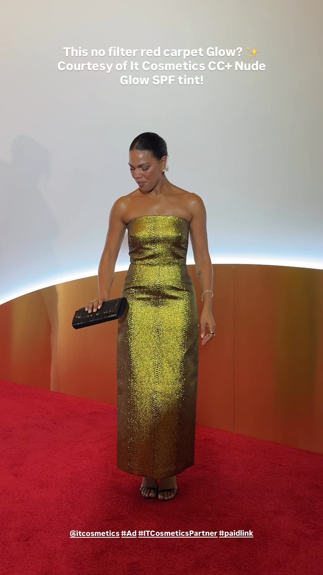 Red Carpet glow provided by @itcosmetics NEW it Cosmetics CC+ Nude Glow! Medium buildable coverage that looks like healthy glowing skin!   #Ad #ITCosmeticsPartner #paidlink