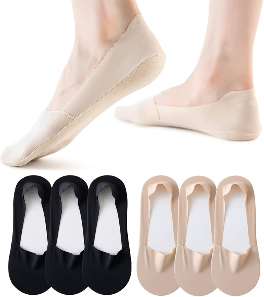 VFM 6/8 pairs Women No Show Socks Ultra Low Cut Liner Socks Ice Feeling socks Nonslip Liner Invis... | Amazon (US)