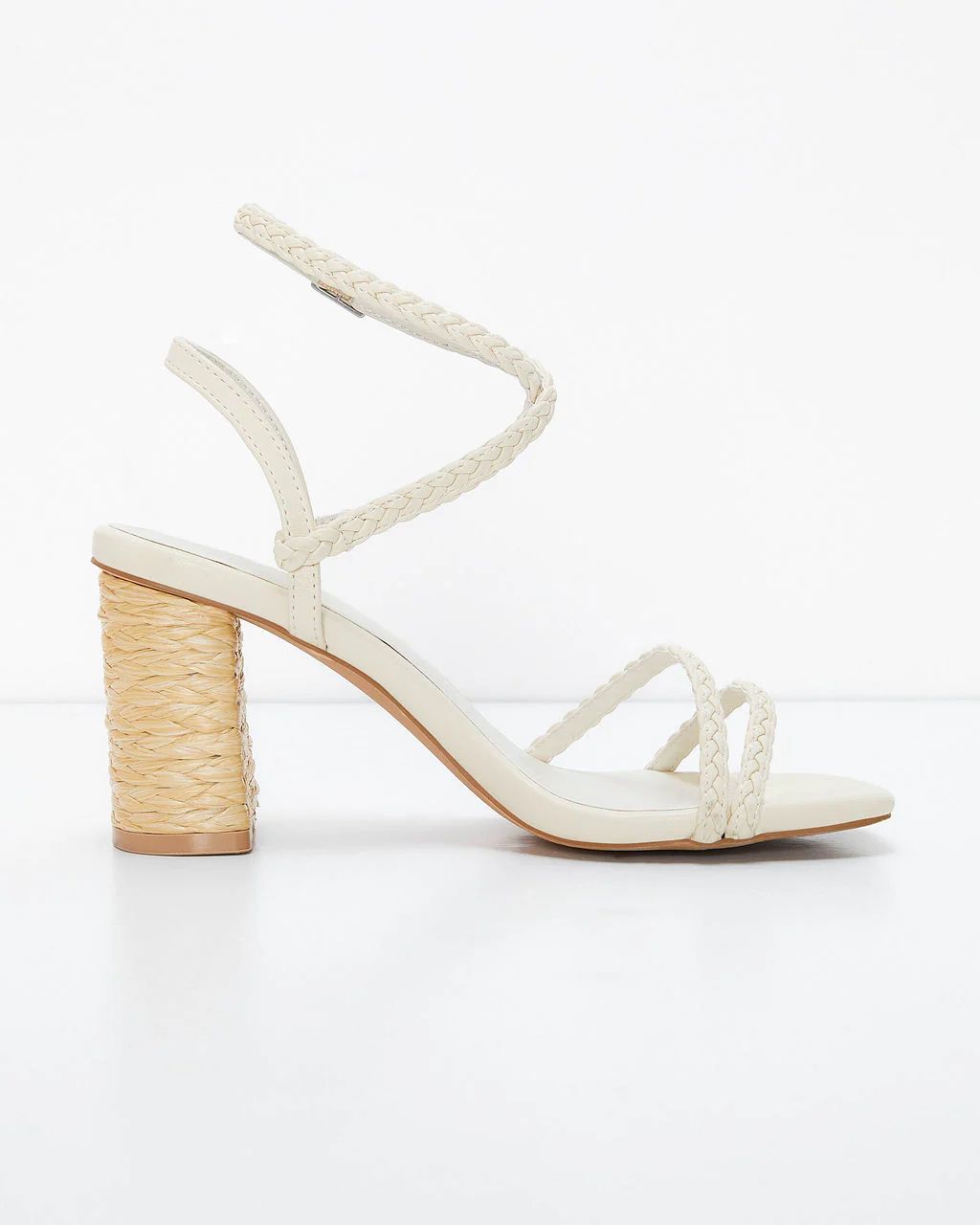 Zoella Braided Straw Block Heels | VICI Collection