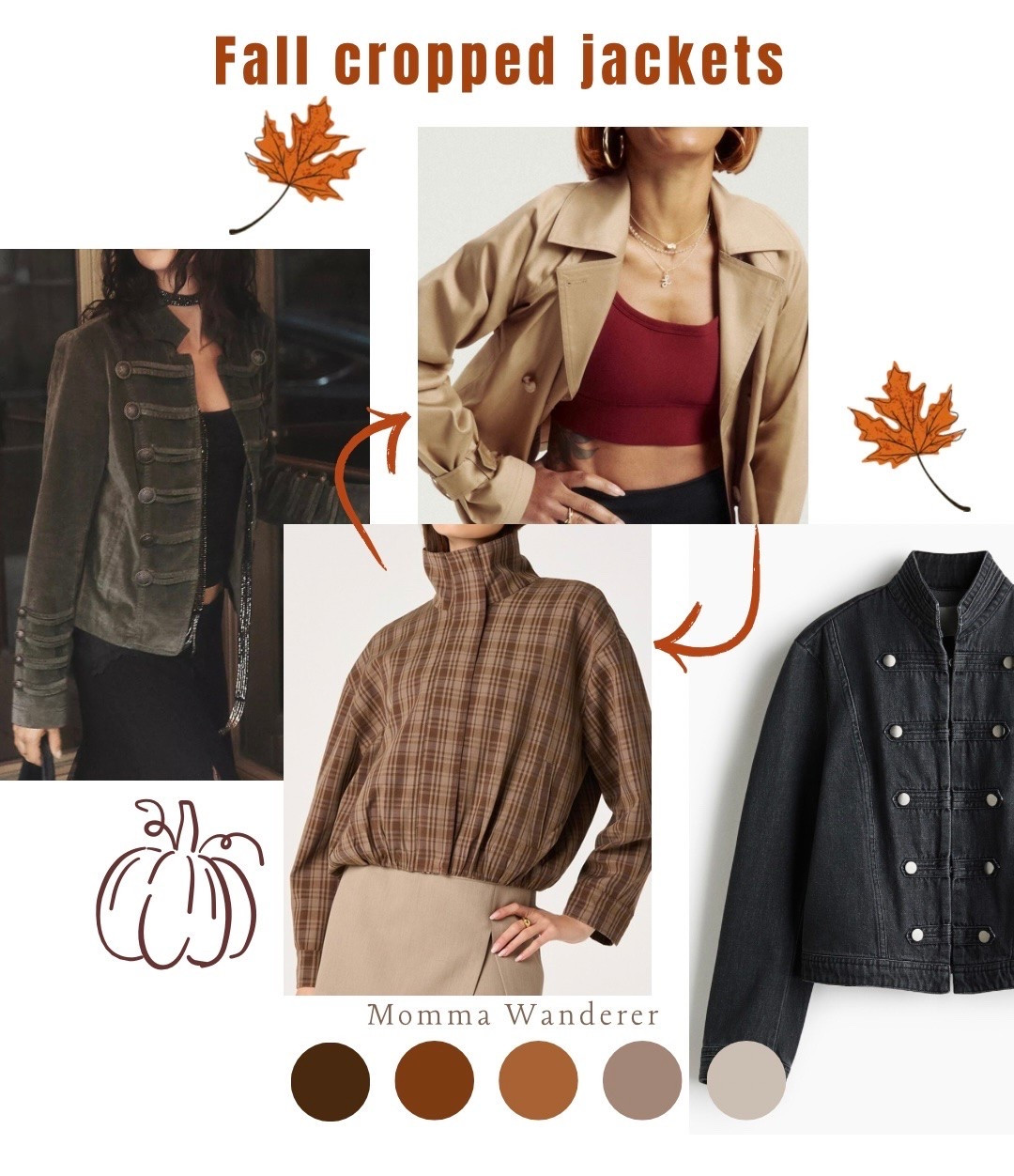 Fall trend, cropped jackets. Styles range from military inspired to trench coat to funnel neck.

#LTKootd #LTKSeasonal