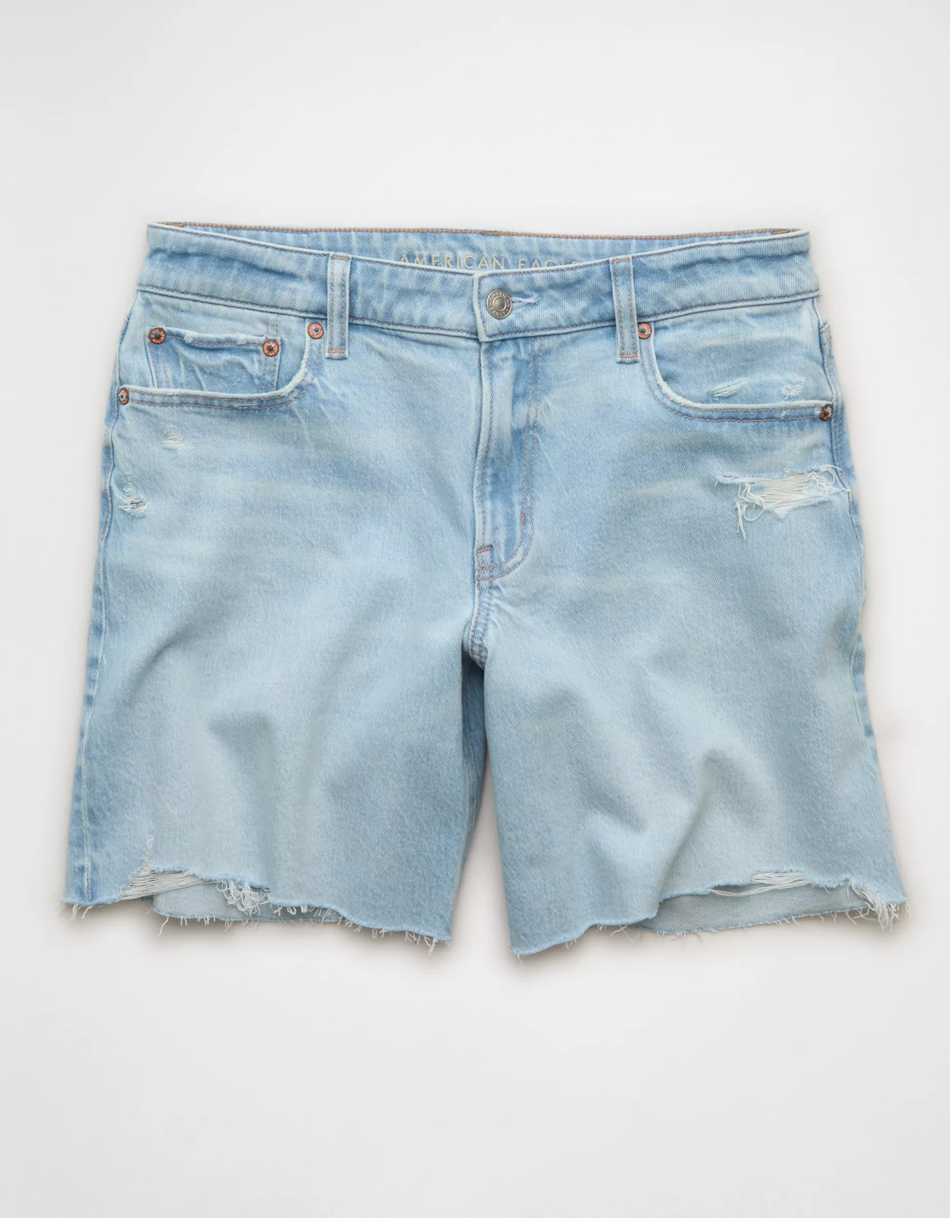 AE Stretch Low-Rise Baggy 8" Jort | American Eagle Outfitters (US & CA)
