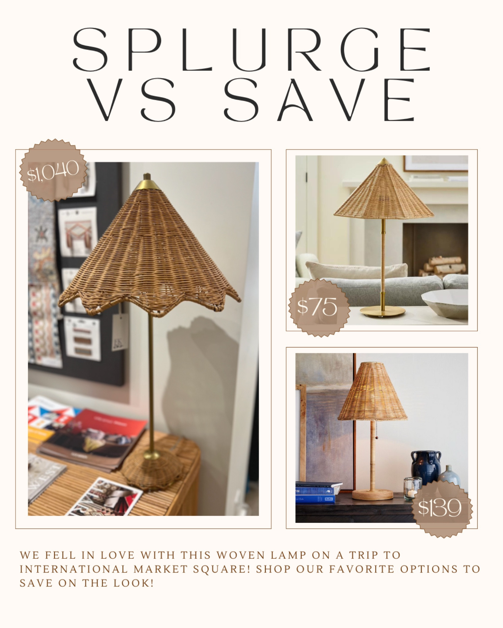 SPLURGE VS SAVE! 🛍️

Check out our favorite products to save on to get the look of this designer lamp!

#LTKFindsUnder100 #LTKStyleTip #LTKHome