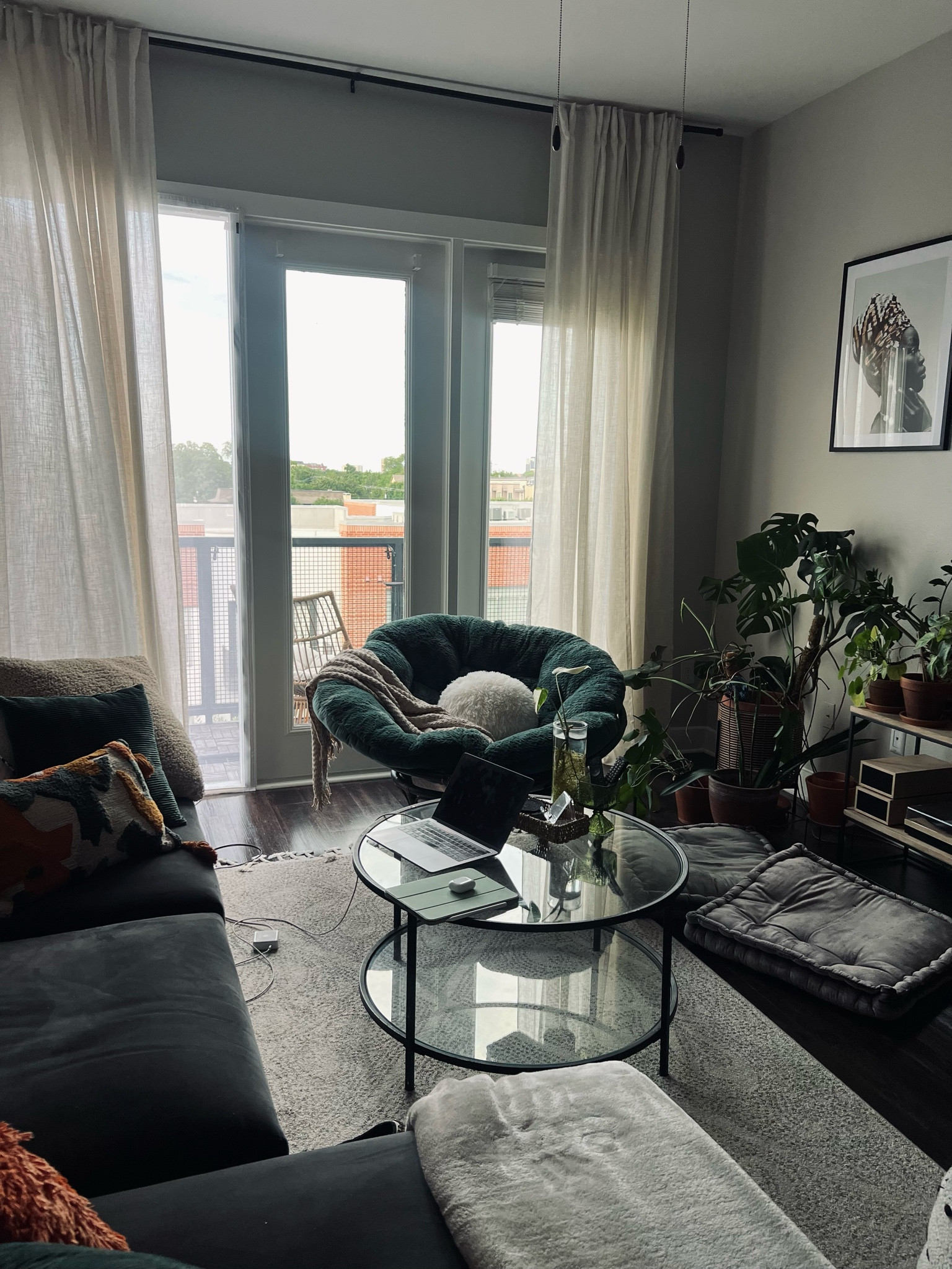 This is your sign: get the curtains!! 

I finally got a magnetic close screen and BOY is it an eyesore 😅 so I finally found floor to ceiling curtains for my 10 foot ceilings and voila! What screen door??

I purchased 4 curtain panels total  

#LTKFindsUnder50 #LTKHome #LTKGiftGuide